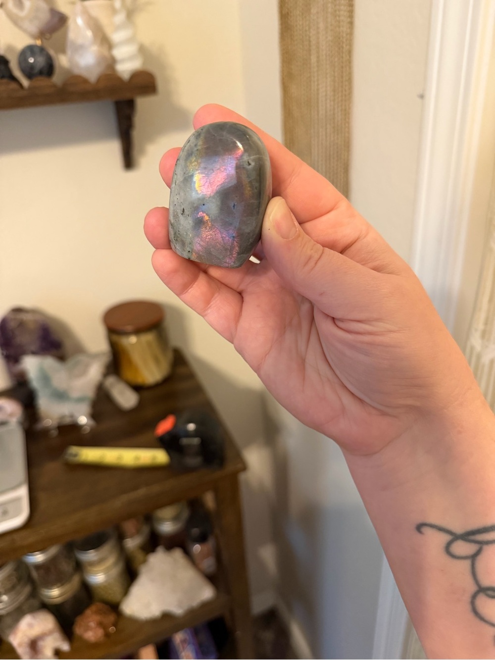 Labradorite Freeform with Pink/Purple Sunset Flash – 100g